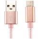 Mobigear Nylon USB-A auf USB-C Kabel 3 Meter - Roségold