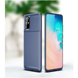 Mobigear Racing OPPO Reno 4 Hülle Flexibles TPU Backcover - Blau