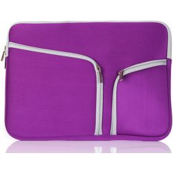 Mobigear Double Zipper Neopren Laptop Sleeve 15 - 16 Zoll Laptop Hülle - Lila