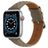 Mobigear Genova Leder Apple Watch Armband Dornschließe - 49/46/45/44 mm - Grau