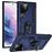 Mobigear Armor Ring Samsung Galaxy S22 Ultra Hülle Hardcase Backcover Stoßfest mit Ringhalter - Blau