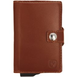 Valenta Card Case Plus Wallet Echtleder Kartenetui - 10 Karten - Braun