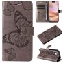 Mobigear Butterfly iPhone 16 Plus Hülle Klapphülle Geldbörse - Grau