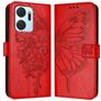 Mobigear Butterfly HONOR X7A Klapphülle Portemonnaie - Rot