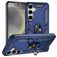 Mobigear Armor ring Samsung Galaxy S25 Hülle Hardcase Backcover Stoßfest mit Ringhalter - Blau