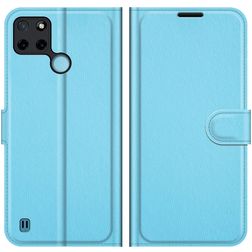 Mobigear Classic Realme C21Y Hülle Klapphülle Geldbörse - Blau