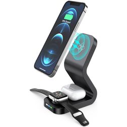 Mobigear Power base Ladestation Qi 15W 2A - Schwarz