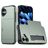 Mobigear Card iPhone 16 Hülle Hardcase Backcover Stoßfest mit Kartenhalter - Grün