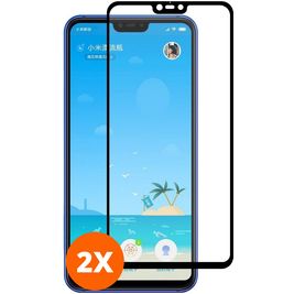 Mobigear Premium Xiaomi Mi Play Panzerglas Gehärtetes Glas Displayschutz - Hüllenfreundlich - Schwarz (2er Pack)