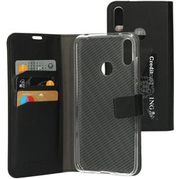 Mobiparts Classic Wallet Huawei Y7 (2019) Klapphülle Portemonnaie - Schwarz