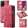 Caseme 008 Samsung Galaxy Note 20 Ultra Hülle Abnehmbare 2in1 Klapphülle Geldbörse - Rot
