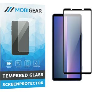 Mobigear Premium Sony Xperia 5 V Panzerglas Gehärtetes Glas Displayschutz - Hüllenfreundlich - Schwarz
