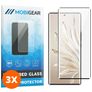 Mobigear Premium HONOR 70 Panzerglas Gehärtetes Glas Displayschutz - Hüllenfreundlich - Schwarz (3er Pack)