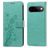 Mobigear Flowers Google Pixel 11 Hülle Klapphülle Geldbörse - Grün