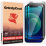 GrizzlyCoat Easy Fit AntiSpy iPhone 12 Mini Panzerglas Gehärtetes Glas Displayschutz Privacy - Hüllenfreundlich + Applikator