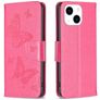 Mobigear Butterfly iPhone 15 Hülle Klapphülle Geldbörse - Magenta