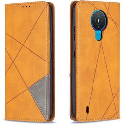 Mobigear Rhombus Slim Nokia 1.4 Hülle Klapphülle - Cognac