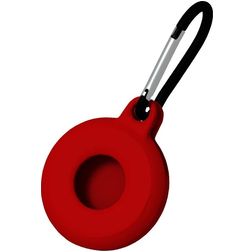 Mobigear Circle Key Apple AirTag Hülle Flexibles TPU Schlüsselanhänger - Rot