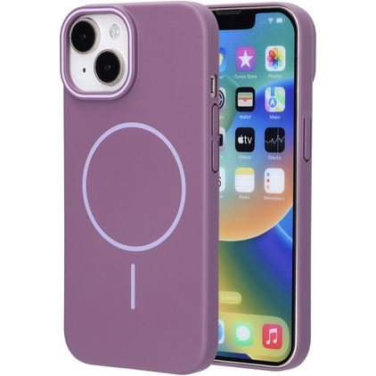 Mobiparts Slim Line iPhone 15 MagSafe Hülle Hardcase Backcover - Imperial Purple
