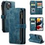 Caseme C30 iPhone 13 Pro Max Hülle Klapphülle Geldbörse - Blau