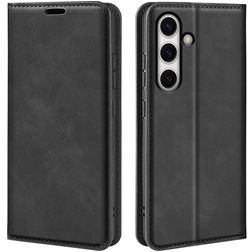 Mobigear Retro Slim Samsung Galaxy S24 FE Hülle Klapphülle Geldbörse - Schwarz