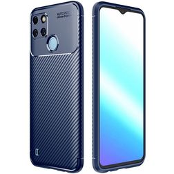 Mobigear Racing Realme C25Y Hülle Flexibles TPU Backcover - Blau