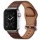 Mobigear Venezia Leder Apple Watch Armband Dornschließe - 49/46/45/44 mm - Braun