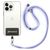 Mobigear Lanyard Universal-Handykette einstellbar - Weiß / Blau / Lila