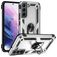 Mobigear Armor Ring Samsung Galaxy S22 Hülle Hardcase Backcover Stoßfest mit Ringhalter - Silber