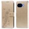 Mobigear Flowers Google Pixel 10a Hülle Klapphülle Geldbörse - Gold