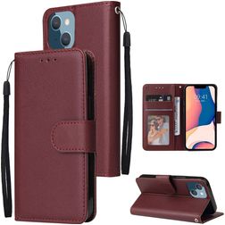 Mobigear Wallet iPhone 14 Plus Hülle Klapphülle Geldbörse - Rot