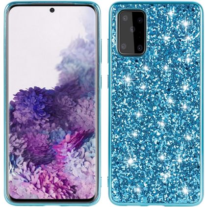 Mobigear Glitter Samsung Galaxy S20 Hülle Hardcase Backcover - Blau