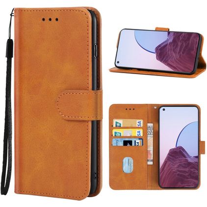 Mobigear Wallet OPPO Reno 7 Lite Hülle Klapphülle Geldbörse - Braun
