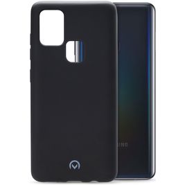 Mobilize Rubber Gelly Samsung Galaxy A21s Hülle Flexibles TPU Backcover - Matt Black