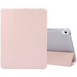 Mobigear Tri-Fold Gel iPad Air 4 (2020) Hülle TPU,Kunstleder Klapphülle + Stifthalter - Pink