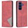 Mobigear Rhombus Slim Samsung Galaxy S26 Hülle Klapphülle - Rot