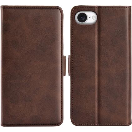 Mobigear Slim Magnet iPhone 17e Hülle Klapphülle Geldbörse - Braun