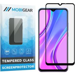 Mobigear Premium Xiaomi Redmi 9 Panzerglas Gehärtetes Glas Displayschutz - Hüllenfreundlich - Schwarz