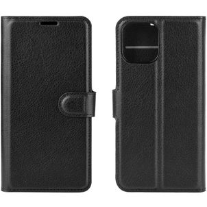 Mobigear Classic iPhone 12 Mini Hülle Klapphülle Geldbörse - Schwarz