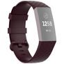 Mobigear Cross Silikon Fitbit Charge 4 Armband Dornschließe - Weinrot