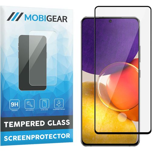 Mobigear Premium Samsung Galaxy A82 5G Panzerglas Gehärtetes Glas Displayschutz - Hüllenfreundlich - Schwarz