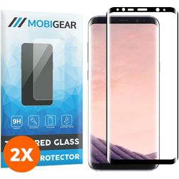 Mobigear Premium Samsung Galaxy S8 Plus Panzerglas Displayschutz - Hüllenfreundlich - Schwarz (2er Pack)