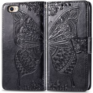 Mobigear Butterfly iPhone 7 Hülle Klapphülle Geldbörse - Schwarz