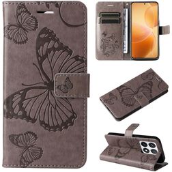 Mobigear Butterfly Xiaomi 14T Pro Hülle Klapphülle Geldbörse - Grau