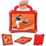 Mobigear Football iPad Air 11 Zoll (2024) Hülle EVA Schaum Backcover + Schulterträger + Ständer - Rot