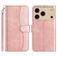Mobigear S Line iPhone 17 Pro Hülle Klapphülle Geldbörse - Roségold