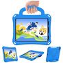 Mobigear Football iPad Air 11 Zoll (2025) Hülle EVA Schaum Backcover + Schulterträger + Ständer - Blau