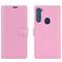 Mobigear Classic Motorola One Fusion Plus Hülle Klapphülle Geldbörse - Pink