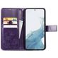 Mobigear Clover Samsung Galaxy A54 Hülle Klapphülle Geldbörse - Lila