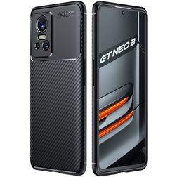 Mobigear Racing Realme GT Neo 3 Hülle Flexibles TPU Backcover - Schwarz
